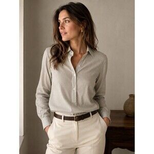 Women's Borrelli Napoli 100%Silk Blouse Size Small/ Medium Made In Italy